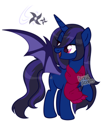 Size: 2034x2266 | Tagged: safe, artist:dixieadopts, imported from derpibooru, oc, oc only, oc:jade breeze, alicorn, bat pony, pony, clothes, female, mare, scarf, simple background, solo, transparent background