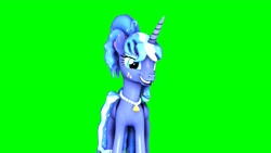 Size: 3840x2160 | Tagged: safe, artist:mlpisthebestshow36, imported from derpibooru, princess luna, alicorn, pony, 3d, 3d model, 80's fashion, 80s hair, 80s princess luna, green background, needs more saturation, render, simple background, solo, source filmmaker