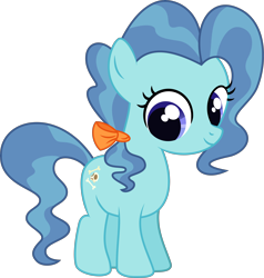 Size: 3444x3612 | Tagged: safe, artist:thatusualguy06, imported from derpibooru, petunia paleo, earth pony, pony, .svg available, bow, female, filly, foal, gameloft, hair bow, looking at you, simple background, solo, svg, transparent background, vector