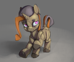 Size: 749x629 | Tagged: safe, artist:zlatdesign, imported from derpibooru, oc, oc:rusted gold, pony, unicorn, buff, horn, male, muscles, pink eyes, ring, solo