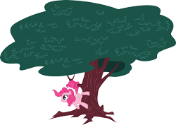 Size: 3000x2118 | Tagged: safe, artist:lambydwight, imported from derpibooru, pinkie pie, earth pony, pony, female, mare, simple background, solo, transparent background, tree, vector
