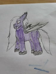 Size: 4000x3000 | Tagged: safe, artist:volk204, imported from derpibooru, bat pony, solo, traditional art