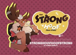 Size: 1497x1080 | Tagged: safe, artist:paperbagger, imported from derpibooru, deer, reindeer, them's fightin' herds, antlers, clothes, cloven hooves, community related, crossdressing, maid, maid stronghoof, stronghoof hoofstrong (tfh)