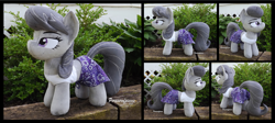 Size: 3900x1754 | Tagged: safe, artist:peruserofpieces, imported from derpibooru, octavia melody, earth pony, pony, clothes, female, irl, mare, photo, plushie, sarong, short shirt, smiling, solo, tanktop