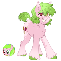 Size: 1000x1000 | Tagged: safe, artist:kazmuun, imported from derpibooru, sweet tooth, pony, female, filly, foal, heterochromia, simple background, solo, transparent background