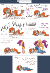 Size: 2002x2950 | Tagged: safe, artist:redheadfly, imported from derpibooru, scootaloo, oc, oc:lucky fly, pony, lying down, mouth hold, older, paintbrush, prone, sleeping, tumblr:ask-adultscootaloo