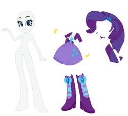 Size: 626x569 | Tagged: safe, artist:lordsfrederick778, artist:selenaede, imported from derpibooru, rarity, equestria girls, alternate design, base used, simple background, solo, white background