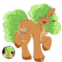 Size: 1000x1000 | Tagged: safe, artist:kazmuun, imported from derpibooru, apple brown betty, earth pony, pony, apple family member, simple background, solo, transparent background