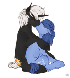 Size: 1217x1353 | Tagged: safe, artist:11-shadow, imported from derpibooru, oc, oc only, oc:p-21, oc:priest, earth pony, pony, unicorn, fallout equestria, fallout equestria: project horizons, fanfic art, gay, kissing, male, simple background, transparent background