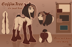 Size: 1808x1182 | Tagged: safe, artist:11-shadow, imported from derpibooru, oc, oc only, oc:coffin tree, pony, back, blank flank, butt, dock, plot, solo, tail