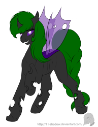 Size: 1843x2389 | Tagged: safe, artist:11-shadow, imported from derpibooru, oc, oc only, changeling, changeling oc, purple changeling, simple background, solo, transparent background