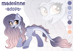 Size: 3300x2300 | Tagged: safe, artist:madelinne, imported from derpibooru, oc, oc only, sea pony, adoptable, adoptable open, adoption, female, long hair, mare, solo, zoom layer