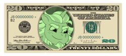 Size: 2139x962 | Tagged: safe, edit, edited screencap, imported from derpibooru, screencap, pony, unicorn, 20 dollar bill, alphabittle blossomforth, andrew jackson, dollar bill, episode needed, g5, my little pony: tell your tale, simple background, transparent background, voice actor joke