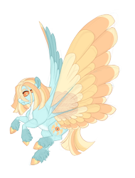 Size: 3200x4200 | Tagged: safe, artist:gigason, imported from derpibooru, oc, oc only, oc:eagle eye, pegasus, pony, female, mare, multiple eyes, multiple wings, offspring, parent:lightning dust, simple background, solo, transparent background, wings
