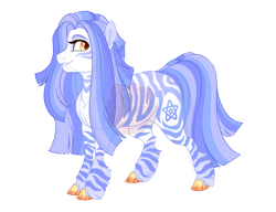 Size: 3000x2300 | Tagged: safe, artist:gigason, imported from derpibooru, oc, oc only, oc:starry pearl, hybrid, pony, zony, female, offspring, parent:zecora, simple background, solo, transparent background