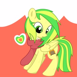 Size: 4000x4000 | Tagged: safe, artist:fuzzycyclone, imported from derpibooru, oc, oc:wooden toaster, pegasus, pony, clothes, green eyes, scarf