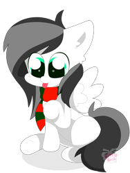 Size: 3024x4032 | Tagged: safe, artist:kittyrosie, imported from derpibooru, oc, oc only, oc:sky scamper, pegasus, pony, 2019, clothes, male, old art, scarf, simple background, solo, stallion, striped scarf, tongue out, transparent background, wings