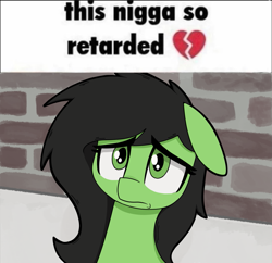 Size: 1283x1242 | Tagged: safe, artist:pizzahutjapan, imported from twibooru, oc, oc only, oc:filly anon, pony, /bale/, /mlp/, 4chan, female, filly, floppy ears, image, looking at you, meme, png, ponified meme, solo