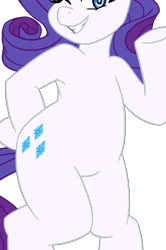 Size: 596x895 | Tagged: safe, artist:trophy-sketcher, edit, imported from derpibooru, vector edit, rarity, pony, unicorn, belly, bipedal, cropped, hoof on hip, human shoulders, pictures of bellies, simple background, smiling, solo, transparent background, vector