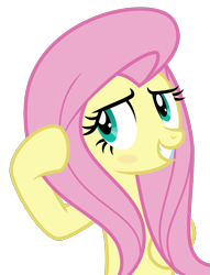 Size: 805x1054 | Tagged: safe, alternate version, artist:sollace, derpibooru exclusive, imported from derpibooru, fluttershy, pegasus, pony, flutter brutter, .svg available, blushing, bronybait, cute, looking back, shyabetes, simple background, smiling, solo, svg, transparent background, vector