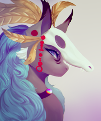 Size: 1920x2300 | Tagged: safe, artist:minckies, imported from derpibooru, oc, oc only, earth pony, pony, bust, choker, ear piercing, earth pony oc, piercing, skill, solo