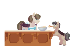 Size: 1280x854 | Tagged: safe, artist:itstechtock, imported from derpibooru, oc, oc:waxing lyrical, bat pony, pony, batter, bowl, colt, female, foal, food, glasses, male, mare, palindrome get, simple background, transparent background