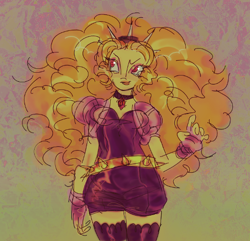 Size: 520x501 | Tagged: safe, artist:burgeredagent, imported from derpibooru, adagio dazzle, equestria girls, choker, clothes, dress, red eyes, solo