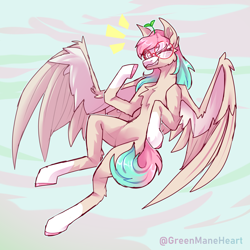 Size: 4000x4000 | Tagged: safe, artist:greenmaneheart, imported from derpibooru, oc, oc:dozy, pegasus, pony, absurd resolution, female, glasses, mare, solo