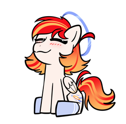 Size: 3021x2978 | Tagged: safe, artist:yumiy_salin, imported from derpibooru, oc, pegasus, pony, cute, solo, sticker