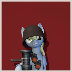 Size: 2260x2260 | Tagged: safe, artist:xafilah, imported from derpibooru, derpy hooves, pegasus, pony, 3d, solo, team fortress 2