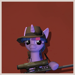 Size: 2260x2260 | Tagged: safe, artist:xafilah, imported from derpibooru, twilight sparkle, pony, unicorn, 3d, solo, team fortress 2