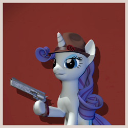 Size: 2260x2260 | Tagged: safe, artist:xafilah, imported from derpibooru, rarity, pony, unicorn, 3d, solo, team fortress 2