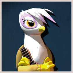 Size: 2260x2260 | Tagged: safe, artist:xafilah, imported from derpibooru, gilda, griffon, 3d, solo, team fortress 2