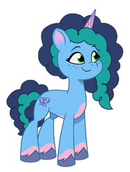 Size: 1150x1533 | Tagged: safe, artist:ben81398, imported from derpibooru, pony, unicorn, spoiler:g5, spoiler:my little pony: tell your tale, spoiler:tyts01e50, cute, fake cutie mark, female, g5, mare, misty brightdawn, mistybetes, my little pony: tell your tale, opaline alone, simple background, smiling, solo, transparent background
