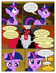 Size: 612x792 | Tagged: safe, artist:newbiespud, edit, edited screencap, imported from derpibooru, screencap, lord tirek, twilight sparkle, centaur, pony, taur, comic:friendship is dragons, twilight's kingdom, comic, d:, dialogue, female, male, mare, open mouth, screencap comic