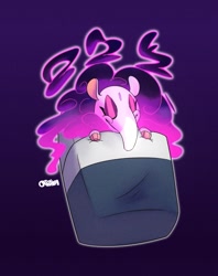 Size: 1625x2048 | Tagged: safe, artist:cryena, imported from derpibooru, them's fightin' herds, a mimir, bed, community related, happy, nidra (tfh), sheet, sleeping, smiling, solo, tapir