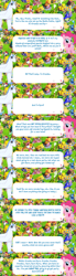 Size: 2048x7460 | Tagged: safe, imported from derpibooru, pinkie pie, earth pony, human, pony, clothes, costume, dialogue, dialogue box, disguise, dyre, english, event, female, gameloft, grackle, mare, my little pony: magic princess, official, speech bubble, text