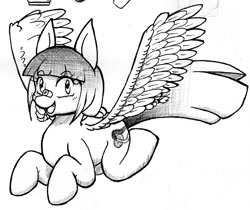 Size: 1644x1380 | Tagged: safe, artist:jisito, derpibooru exclusive, imported from derpibooru, oc, oc:arwencuack, pegasus, simple background, sketch, traditional art, white background