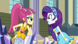 Size: 1280x718 | Tagged: safe, imported from derpibooru, screencap, rarity, sour sweet, human, dance magic, equestria girls, spoiler:eqg specials, bare shoulders, sleeveless