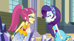 Size: 1280x718 | Tagged: safe, imported from derpibooru, screencap, rarity, sour sweet, human, dance magic, equestria girls, spoiler:eqg specials, bare shoulders, sleeveless