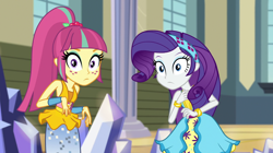 Size: 1280x718 | Tagged: safe, imported from derpibooru, screencap, rarity, sour sweet, human, dance magic, equestria girls, spoiler:eqg specials, bare shoulders, sleeveless