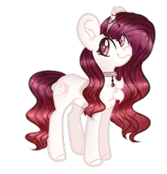 Size: 779x811 | Tagged: safe, artist:angellightyt, imported from derpibooru, oc, oc only, pony, unicorn, base used, chest fluff, choker, colored hooves, female, horn, horn jewelry, jewelry, mare, simple background, smiling, solo, transparent background, unicorn oc