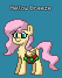 Size: 318x402 | Tagged: safe, imported from derpibooru, oc, oc only, oc:mellow breeze, pegasus, pony, pony town, basket, chest fluff, female, flower, light blue background, not fluttershy, pegasus oc, pink mane, simple background, solo, teal eyes, wavy mane, wings