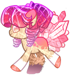 Size: 698x748 | Tagged: safe, artist:anno酱w, imported from derpibooru, oc, oc only, crystal pony, pony, base used, bow, chibi, crystal, hair bow, simple background, solo, transparent background