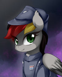 Size: 1500x1858 | Tagged: safe, artist:loyaldis, imported from derpibooru, oc, oc:anja snow, pegasus, bust, female, imperium, mare, officer, pegasus oc, portrait, star wars, wings