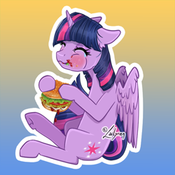 Size: 600x600 | Tagged: safe, artist:lailyren, imported from derpibooru, twilight sparkle, alicorn, pony, solo, twilight burgkle, twilight sparkle (alicorn)