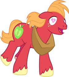 Size: 3000x3354 | Tagged: safe, artist:cloudy glow, imported from derpibooru, big macintosh, pony, heart, heart eyes, high res, simple background, solo, transparent background, vector, wingding eyes