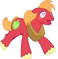 Size: 3000x3044 | Tagged: safe, alternate version, artist:cloudy glow, imported from derpibooru, big macintosh, pony, heart, heart eyes, high res, simple background, solo, transparent background, vector, wingding eyes