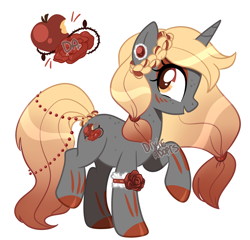 Size: 2000x1917 | Tagged: safe, artist:dixieadopts, imported from derpibooru, oc, oc only, oc:forbidden apple, pony, unicorn, female, mare, simple background, solo, transparent background