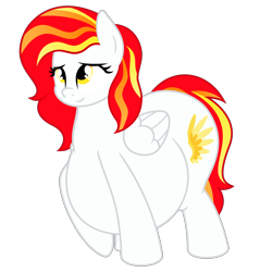Size: 3000x3000 | Tagged: safe, artist:worstsousaphonehorse, imported from derpibooru, oc, oc only, oc:diamond sun, pegasus, pony, belly, big belly, fat, female, huge belly, large butt, simple background, solo, transparent background, vector